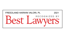 Freedland Harwin Valori, PL 2021 best lawyers award badge