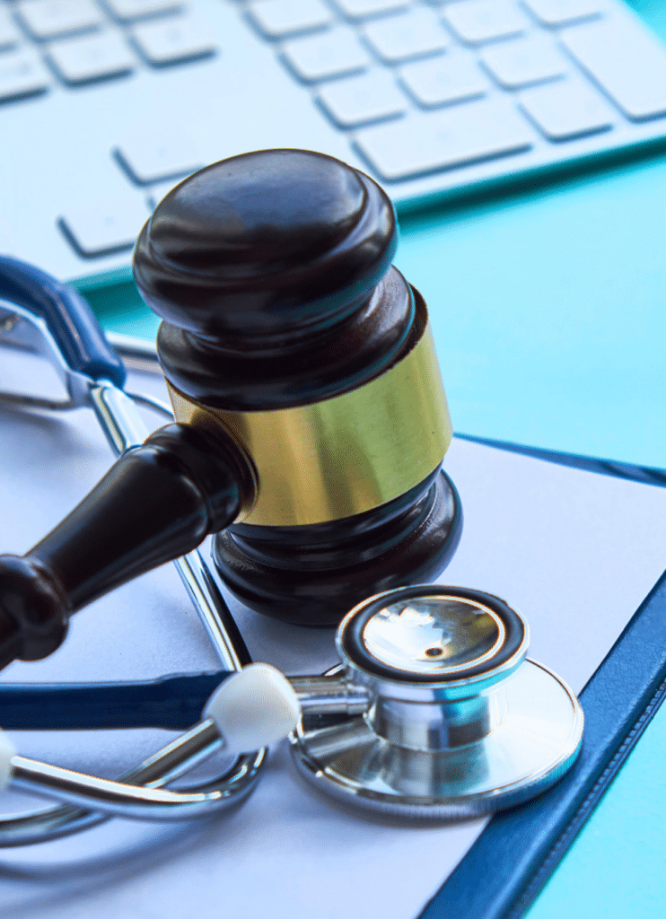Gavel and stethoscope