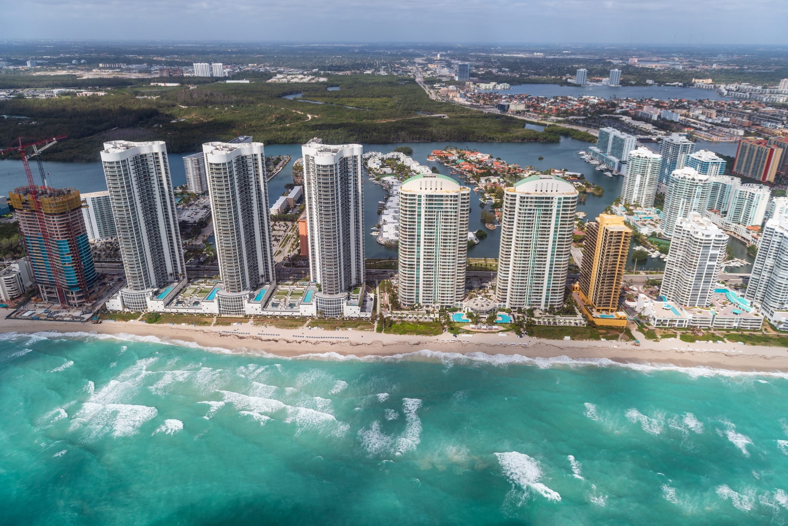 North Miami aerial view of apartment buildings